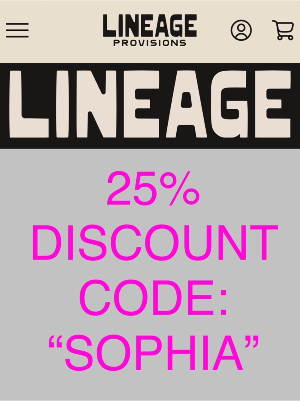 SAVE 25% WITH CODE “SOPHIA”